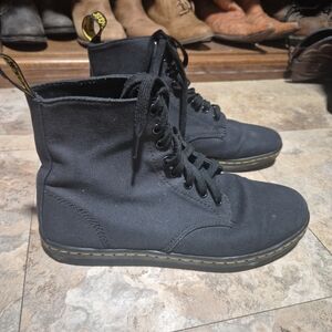 Dr. Martens AW004 Canvas Unisex Boots - Black Men's Size 9